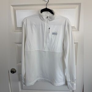 REI Co-op White Swiftland Thermal Running Half Zip Pullover Size M